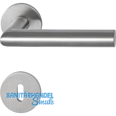 MARCHESI Dr�ckergarnitur GEHRUNG auf Flachrosette BB, Edelstahl matt