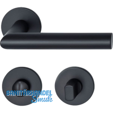 MARCHESI Dr�ckergarnitur GEHRUNG auf Flachrosette WC, Edelstahl schwarz matt