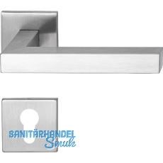 MARCHESI Drückergarnitur SQUARE auf Flachrosette PZ, Edelstahl matt MARCHESI Drückergarnitur SQUARE auf Flachrosette PZ, Edelstahl matt