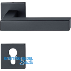 MARCHESI Dr�ckergarnitur SQUARE auf Flachrosette PZ, Edelstahl schwarz matt