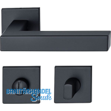 MARCHESI Dr�ckergarnitur SQUARE auf Flachrosette WC, Edelstahl schwarz matt