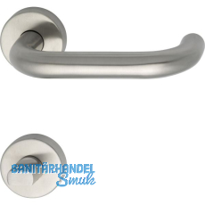 MARCHESI Drückergarnitur HARMONIE - auf Rosette WC, 38 - 45, Edelstahl matt MARCHESI Drückergarnitur HARMONIE - auf Rosette WC, 38 - 45, Edelstahl matt