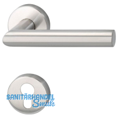 FH-Dr�ckergarnitur GEHRUNG - auf Rosette PZ, 38 - 45, Edelstahl matt