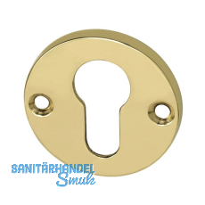 MARCHESI Zylinderrosette PZ, � 50 mm, Messing poliert schutzlackiert