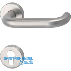 FH-Drückergarnitur HARMONIE - auf Rosette PZ, 38 - 45, Edelstahl matt FH-Drückergarnitur HARMONIE - auf Rosette PZ, 38 - 45, Edelstahl matt