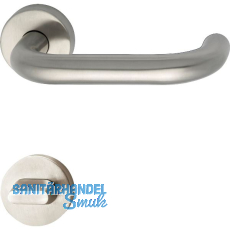 FH-Drückergarnitur HARMONIE - auf Rosette WC, 38 - 45, Edelstahl matt FH-Drückergarnitur HARMONIE - auf Rosette WC, 38 - 45, Edelstahl matt