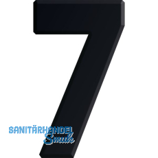 Ziffer selbstklebend, Type 7, H�he 30 mm, Aluminium schwarz eloxiert