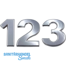 Ziffer selbstklebend, Type 9, H�he 30 mm, Aluminium silber eloxiert