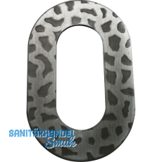 Hausnummer 0 - H�he 120 mm, Schmiedeeisen schwarz verzinkt