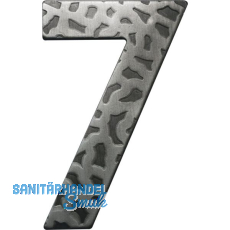 Hausnummer 7 - H�he 120 mm, Schmiedeeisen schwarz verzinkt