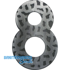 Hausnummer 8 - H�he 120 mm, Schmiedeeisen schwarz verzinkt