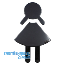 Symbol Frau selbstklebend, 87 x 150 mm, Nylon tiefschwarz