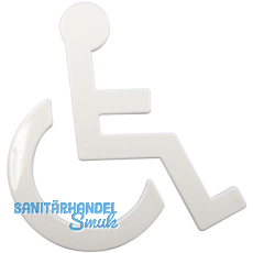 Symbol Rollstuhl selbstklebend, 135 x 150 mm, Nylon reinweiß Symbol Rollstuhl selbstklebend, 135 x 150 mm, Nylon reinweiß