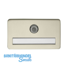 FH Namensschild m.T�rgucker, 120x70x6, Linse 170�, TS 34-44, neusilber