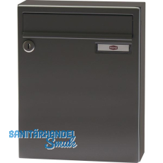 RENZ Aufh�ngebriefkasten SERIE 17 - 260 x 330 x 100, graualuminium RAL 9007