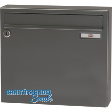 RENZ Aufh�ngebriefkasten SERIE 17 - 370 x 330 x 100, graualuminium RAL 9007