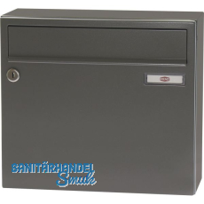 RENZ Aufh�ngebriefkasten SERIE 17 - 370 x 330 x 145, graualuminium RAL 9007