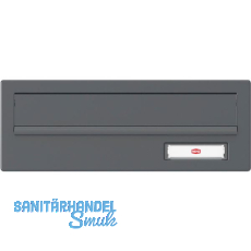 RENZ Frontplatte kombinierbar, eckig, 300 x 110 mm, Stahl anthrazitgrau RAL 7016