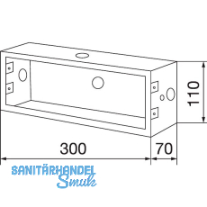 RENZ Abdeckkasten 300/110/70, Stahl verzinkt