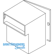 RENZ Durchwurfbriefkasten gerade,300x330x205 mm,Mauerst�rke 225mm,Stahl verzinkt