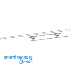 HAUTAU ATRIUM HKS 160 S Gleitscheren-Set, Halteschiene, silber, FFB 901-1250 mm