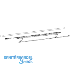 HAUTAU ATRIUM SP Gleitscheren-Set, Halteschiene, FFB 901-1250 mm, silber, links HAUTAU ATRIUM SP Gleitscheren-Set, Halteschiene, FFB 901-1250 mm, silber, links