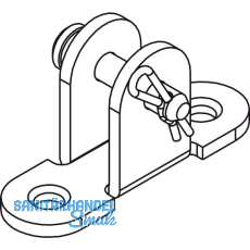 HAUTAU Gelenkbock 6 zu Winkelkonsole, Stahl verzinkt silberfärbig HAUTAU Gelenkbock 6 zu Winkelkonsole, Stahl verzinkt silberfärbig