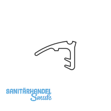 HAUTAU ATRIUM HS Dichtung Nr.1, oben f�r F�hrungsschiene, L=6,50 M, schwarz