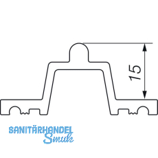 HAUTAU ATRIUM HS Laufschiene Nr. 26 Holz, H=15mm, L=6500 mm, silber eloxiert HAUTAU ATRIUM HS Laufschiene Nr. 26 Holz, H=15mm, L=6500 mm, silber eloxiert