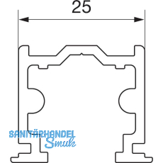 HAUTAU ATRIUM HS Führungsschiene Nr. 6, L=6500 mm, flächenbündig, Alu silber HAUTAU ATRIUM HS Führungsschiene Nr. 6, L=6500 mm, flächenbündig, Alu silber