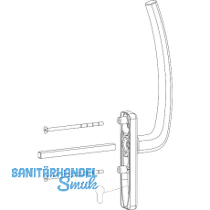 HAUTAU ATRIUM HS Griff PZ außen mit Vierkant, TS 68-92 mm, Alu silber eloxiert HAUTAU ATRIUM HS Griff PZ außen mit Vierkant, TS 68-92 mm, Alu silber eloxiert