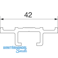 HAUTAU ATRIUM HS F�hrungsschiene Nr. 1/1, L=6500 mm, Alu silber eloxiert