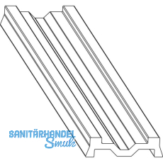 MACO Fiber-Therm Aufsatzschiene f�r Fixfl�gel L=2000 B=42 mm GFK silber (454826)