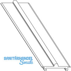 MACO Fiber-Therm Laufschiene unten flach, H=5 mm, L=5000 mm, Alu silber (454812)