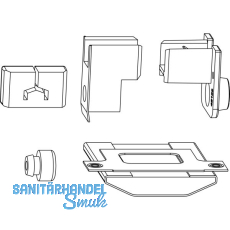 MACO HS Zubeh�r f. F�hrung oben univ. nieder, 68/28, Schema A, silber (101753)