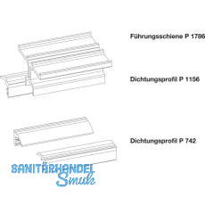 GU HS F�hrungsschienen-Set oben P1786 L=3400 mm silber eloxiert