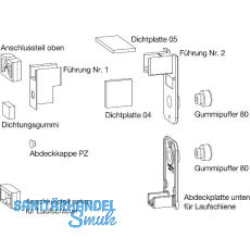 GU HS Zubeh�r-Beutel F�hrungsschiene P1786 Laufschiene H�he 10 mm schwarz