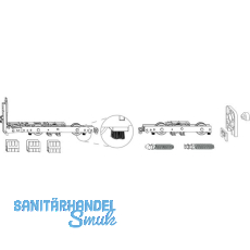 MACO HS Grundkarton Laufwagen 300 kg, mit Bürsten, silber (103065) MACO HS Grundkarton Laufwagen 300 kg, mit Bürsten, silber (103065)