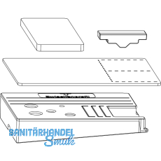 MACO HS Dichtungsplatten-Set m.Entw�sserung, Zwischenprofil 115, links, silber