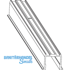 MACO HS F�hrungsschiene oben fl�chenb�ndig, silber, L=6500 mm (467776)