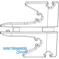 MACO HS Abdeckkappen-Set f�r Dichtungsschiene PVC links/rechts silber (367284)