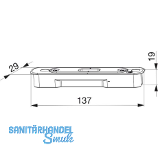 MACO HS Schlie�teil f�r Hakengetriebe f�r Holz, verstellbar, silber (228403)