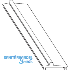 MACO Fiber-Therm Laufschiene unten flach asymmetrisch, H=5 mm, L=6500 mm, silber