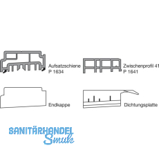 GU Thermostep 164 Aufsatzschienen-Set A, L=2500 mm, Schema A/C, Kunststoff grau GU Thermostep 164 Aufsatzschienen-Set A, L=2500 mm, Schema A/C, Kunststoff grau
