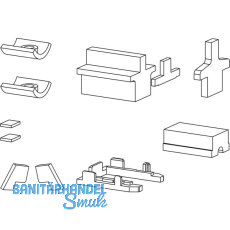 GU HS-Spaltl�ftung Zubeh�r-Beutel, F�hrung P1850, Laufschiene 5 P1636
