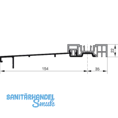 GU Timberstep 164 Grundk�rper Bodenschwelle L=6700 mm silber