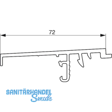 GU Thermostep 164 Wetterprofil 161 P1667 FA 28 L=6700 mm Alu silber eloxiert