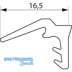 GU HS Dichtungsprofil P1156 oben, für Führungsschiene, schwarz GU HS Dichtungsprofil P1156 oben, für Führungsschiene, schwarz