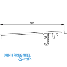 GU Thermostep 164 Wetterprofil 190 P1716 L=6700 mm Alu silber eloxiert GU Thermostep 164 Wetterprofil 190 P1716 L=6700 mm Alu silber eloxiert