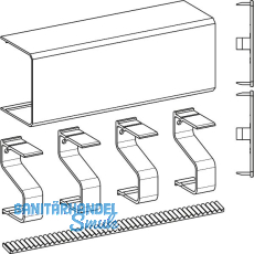GU HS SpeedLimiter Abdeckprofil-Set L=6700 mm Aluminium silber eloxiert